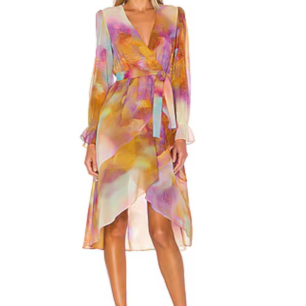 Kendall & Kylie Orange Yellow High Low Sundress size 00